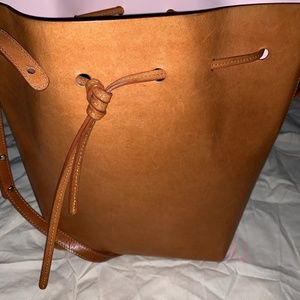 Mansur Gabriel Bucket Bag - full size, veg tan